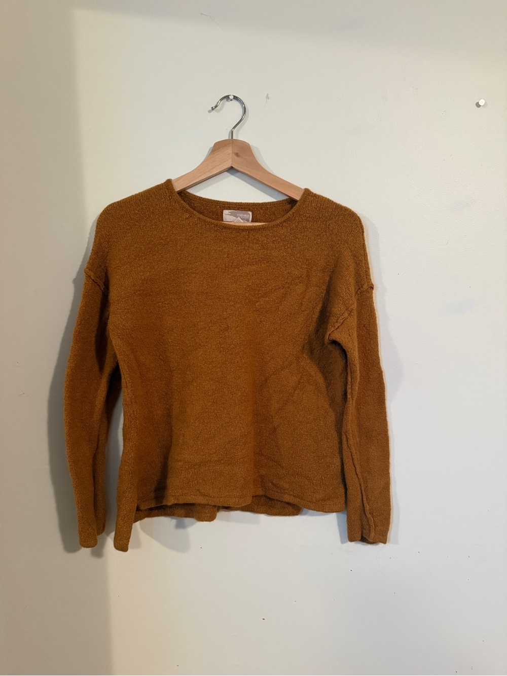 Forever 21 Textured Crewneck Sweater in Mustard Yellow